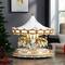 90th Anniversary Collection 17" White Animated & Musical LED Crystal Carousel Accent